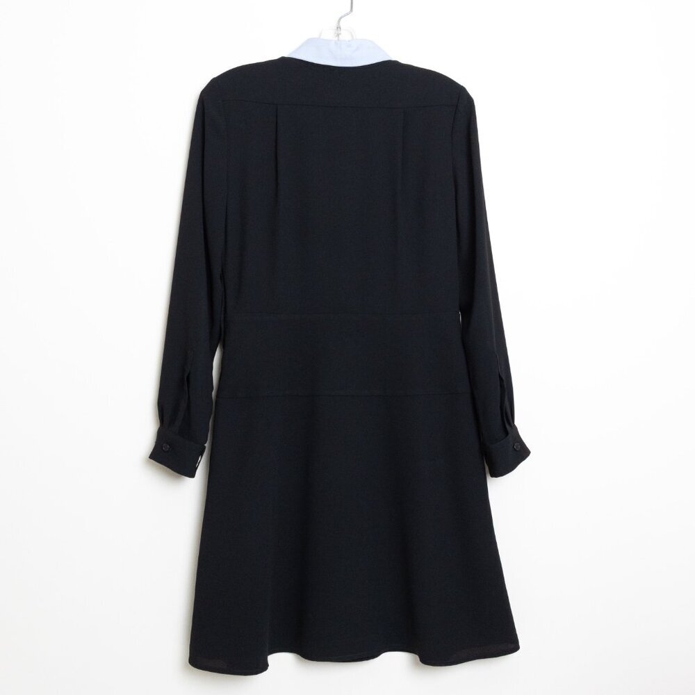 Coach 1941 Black Button Front Collared Shirt Dress Work Dark Academia - Picture 3 of 13